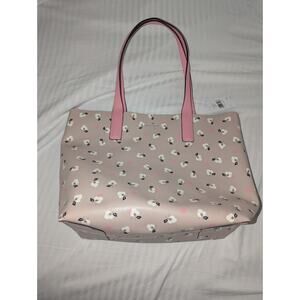 Kate Spade Arch Place Mya Breezy Floral Ditsy Tote Purse Reversible Pink Leather